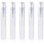 SGERUFZ 5 paket taşınabilir mini sprey şişesi, doldurulabilir parfüm şişesi, seyahat boyutu, boş şişe kabı, sprey kutusu, parfüm makyaj çıkarıcı için dağıtıcı (10 ml)