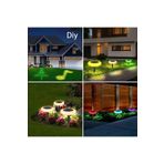 sgeteknoloji GÜNEŞ ENERJİLİ YUVARLAK SAPLAMALI RGB ÇOK RENKLİ BAHÇE AYDINLATMA LAMBASI LED IŞIK