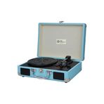 sgeteknoloji SGE TEKNOLOJİ MAVİ RENK NOSTALJİK ŞARJLI BLUETOOTH HOPARLÖRLÜ ÇANTALI PİKAP&GRAMAFON PLAK ÇALAR
