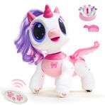 SGILE Robot Çocuklar, Kızlar için Unicorn Hediyeleri, LED Gözlü ve Müzikli Uzaktan Kumandalı Unicorn Oyuncak, Çocuklar İçin Hareket Kontrollü Programlanabilir RC Robot Doğum Günü 3 4 5 6 7 8 Yıl
