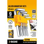 SGS 1060 Allen Anahtar Seti 9 Parça Alyan Takımı Cr-V