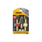 Sgs 2155 Mini Taşlama Seti 5 Parça 6Mm Şaft Metal Ahşap Parlatma Taş Uç Seti