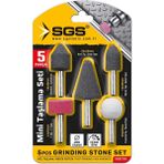 SGS 5 Parça Mini Taşlama Seti Farklı Ebatlarda Taşlama Başlıkları ile Hızlı ve Etkili Kullanım