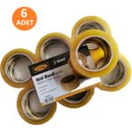 Sgs 6 Adet Şeffaf Koli Bandı 45 mm x 100 Metre Yüksek Metrajlı Bant - 1 Adet
