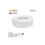 SGS Elektrik Tesisat Kablosu - 3x1.5 CCA TTR 24x0.18 - Beyaz - 10 mt.