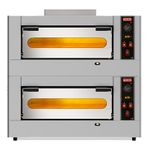 SGS Gazlı 6+6 Adet 30 cm Pizza Kapasiteli Çift Katlı Pizza Fırını PO-DOUBLE-6G