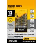 Sgs Profesyonel HSS Metal Matkap Ucu Seti 13 Parça 280 W Güçlü Performans ve Yüksek Hassasiyet