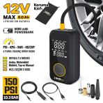 Sgs Şarjlı Hava Kompresörü Dijital 12V 6.0 Ah (150 Psı)