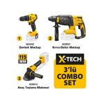 Sgs SGS5532 20 Volt 4 Amper Akülü Vidalama Matkap + SGS5521 Kırıcı Delici + SGS5510 Avuç Taşlama Combo Set 3 Parça
