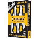 SGS Soft Series 5'li Tornavida Seti, Chrome Vanadium, Artı ve Eksi Uçlu, Profesyonel Kullanım SGS1645