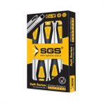 SGS Soft Series Tornavida Seti, Chrome Vanadium, 5 Parça, Cr-V, Sarı Siyah, Model SGS1645