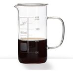 S&H Labware 400 ml Kulplu Beher (Uzun Form) - Şeffaf