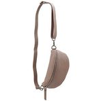 SH Leather® Hakiki Deri Bel Çantası Kadın Erkek Üniseks Kemer Çantası Festival Seyahat Fanny Paketi Küçük Çapraz Çanta Kadın Deri Çanta 23 x 12 cm Ava G292 (Çıplak)