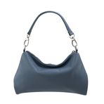 SH Leder Gerçek deri askılı çanta orta boy omuz çantası akşam çantası Clutch Crossbody Bag Messenger el çantası fermuarlı 33 x 20 cm Lovelin G393, Jeans Mavi, S