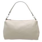SH Leder Gerçek deri askılı çanta orta boy omuz çantası gece çantası Clutch Crossbody Bag Messenger el çantası fermuarlı 33 x 20 cm Lovelin G393, Bej, S