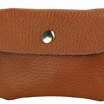 SH Leder Gerçek deri küçük kullanışlı parti disko kart kılıfı cüzdan seyahat spor tatil compackt Lifestyle Unisex 11 x 6,90 cm Alba B087, Cognac, XS, Gündelik