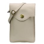 SH Leder Kadın cep telefonu çantası askılı çanta cüzdan çok fonksiyonlu çanta omuz çantası gerçek deriden ayarlanabilir omuz askısı cep telefonu 6,8 inçe kadar 12 x 19 cm ADA G328, Bej, S