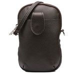 SH Leder Kadın omuz çantası cep telefonu çantası çok fonksiyonlu cüzdan gerçek deri ayarlanabilir omuz askısı cep telefonu 7 inçe kadar 20x14 cm gül G345, koyu kahverengi, S