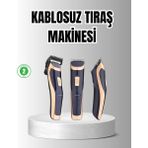 Sh Ticaret Unisex Şarjlı Saç ve Sakal Tıraş Makinesi - Ayarlanabilir Tarak Başlıkları, Sessiz Motor