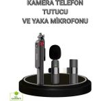 Sh Ticaret Vlog ve Canlı Yayın Için Çift Yaka Mikrofonu ve Tripodlu Selfie Çubuğu Seti