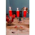Shabbo Glass Ayaklı Cam Şamdan Mumluk 3 Lü Set