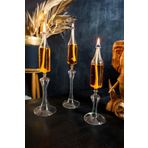 Shabbo Glass Ayaklı Şamdan Cam Kandil 3'lü Set + Kandil Yağı SHB0020220001