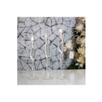 Shabbo Glass Ayaklı Şamdan Cam Kandil 3'lü Set + Kandil Yağı SHB0020220002