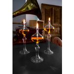 Shabbo Glass Elips Şamdan Cam Kandil 3lü Set Amber Hediyelik Dekoratif Aksesuar Shabbo14000