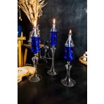 Shabbo Glass Inci Ayaklı Şamdan Cam Kandil Seti 200600SHBO