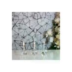 Shabbo Glass SHB0020220015 Ayaksız Cam Kandil 3'lü Set, Kandil Yağı Ile Parlak Ve Şeffaf Tasarım
