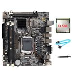 SHABD H55 LGA1156 Ana Kart I3 530 I5 760 Serisi CPU DDR3 Bellek Anakart + I3 530 CPU + SATA Kablosu + Termal Gres Destekler
