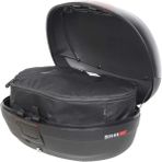 Shad SH-46 Motosiklet Arka Çanta 46LT Kapasite Güvenli Kilit Sistemi ile Siyah Kırmızı