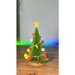 Shadd Shop Gece Parlayan Işığı Emen Yılbaşı Çam Ağacı Biblo Figür Hediyelik Süs Eşyası 15 cm