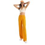 Shade Beli Lastikli Bağlama Detaylı Rahat Kesim Yazlık Gofre Pantolon, S, 60283348, Mango, Kadın