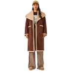Shade Çift Torba Cepli İçi Süet Kaban, S, 60261201, Kahverengi, Kadın