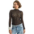 Shade Kadın Dantel Bluz DB251013 60283644, Siyah, S