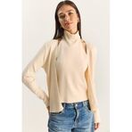 Shade Kadın Halter Yaka İçten Bluz Detaylı Hırka TH251006 60283834, Krem, Standart