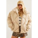Shade Kadın Oversize Şişme Mont - 40 - Bej