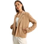 Shade Kruvaze Yaka Kaşe Kısa Ceket, 42, 60283811, Camel, Kadın