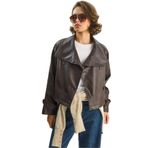 Shade Suni Deri Ceket, M, 60283651, Acı Kahve, Kadın