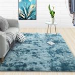 Shaggy Modern Oturma Odası Halısı Uzun Tüylü Suni Kürk İpeksi ve Kabarık Kaymaz Halı Oturma Odası Yatak Odası için Uygun Mor 80 x 160 cm