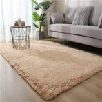 Shaggy yüksek havlı halı, oturma odası, yatak odası, çocuk odası için, modern yumuşak, kaymaz, kabarık alan halısı (deve 80 x 160 cm)