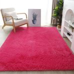 Shaggy yüksek havlı, kabarık halı, oturma odası ve yatak odası için, modern tasarım, bej, 60 x 120 cm