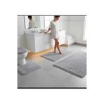 SHAGY HOME BANYO PASPASI 4LÜ Shaggy PASPAS TAKIMI AÇIK GRİ XXXL 75X120/ 60X100 KAYMAZ TABAN