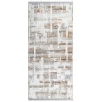 Shahd Gri Akrilik Dikdörtgen Akrilik Kolay Temizlenen Yumuşak Makine Salon Halı-I-Krm-Lotus-8576-100x350