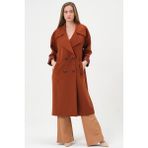 Shahiqa Oversize Uzun Kaban - Bordo - 40