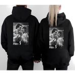 Shain 14 Şubat Sevgililer Günü Hediyesi Çift Kombin Sweatshirt - Siyah - 2XL