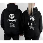 Shain Jack Sally Sevgililer Günü Hediyesi Çift Kombin Sweatshirt - Siyah - 2XL
