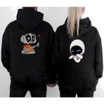 Shain Wall-E Vol-I 14 Şubat Sevgililer Günü Hediyesi Çift Kombin Sweatshirt - Siyah - 2XL
