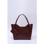 SHAKA Bordo Shk108 Çıtçıtlı Suni Deri Cüzdanlı Makyaj Çantalı Kadın El Ve Omuz Çantası